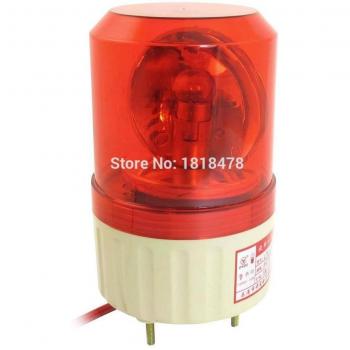 Industrial Red Rotary Signaling Lamp, 12V DC, Sound & Buzzer – LTE‑1081J