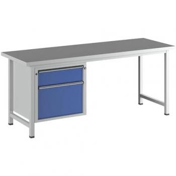 Banco de trabajo Anke modular con superficie universal y 2 cajones