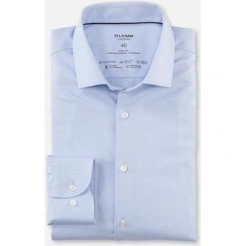 OLYMP Businesshemd für Herren, Blau, Stretchmaterial