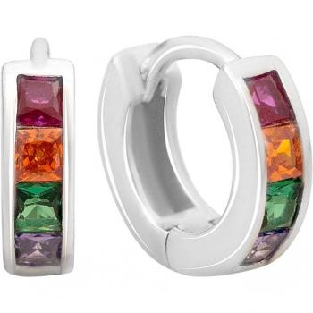 Pendientes de plata adornados con zirkonia