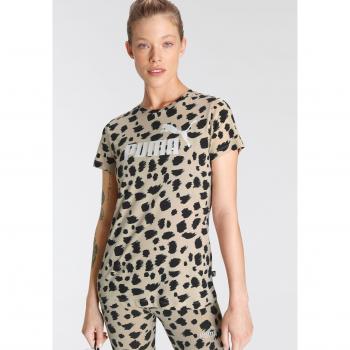 Puma Essentials+ Animal Print Granola Beige Mujer