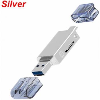 Lector de Tarjetas USB 3.0 Tipo C a Micro SD y Huawei NM Nano Card PXPE