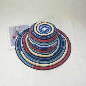 Women's Striped Beach Hat