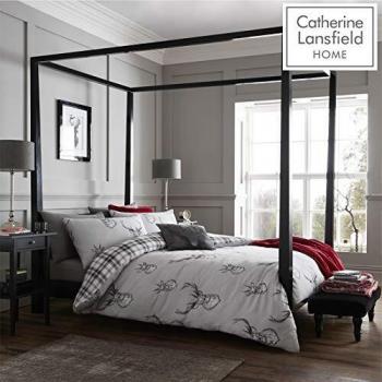 Catherine Lansfield Stag Silver SoftEase Duvet Set – 1 Piece