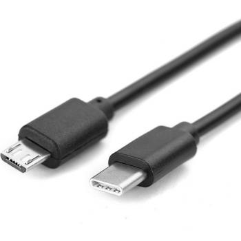 Cordon 30 cm Type‑C Micro‑USB OTG, chargement & synchronisation