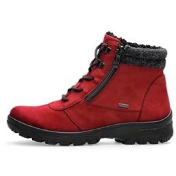 ARA Winterboot „SAAS FEE“ – Damen 6,5 – schwarz/dunkelrot – Filz‑Veloursleder‑Basic mit Reißverschluss – G‑We
