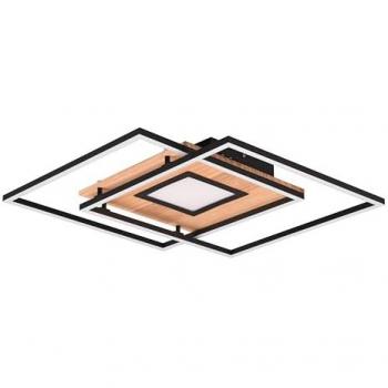 Via Plafoniera LED 2 Quadrati in Metallo Nero – Codice 620710330