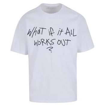 MisterTee Herren Oberteil „It All Works Out“ – Oversized, Weiß, XS
