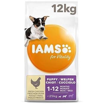 2x12kg IAMS for Vitality Puppy & Junior Small Medium poulet