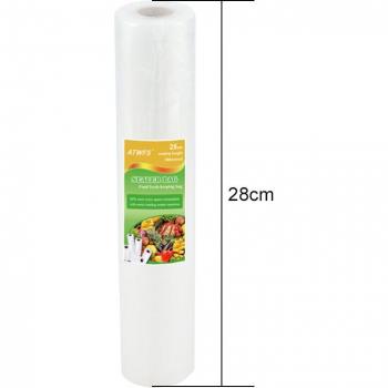 ATWFS Food Preservation Vacuum Bags 12/17/20/25/28cm x 500cm Roll
