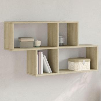 Engineered Wood Wall Shelf in Sonoma Oak Finish, 100x20x53 cm, vidaXL