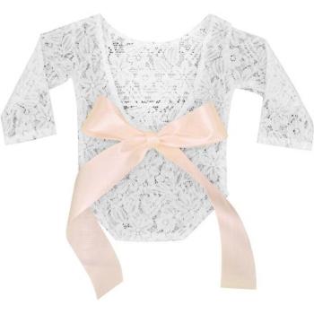 Newborn Lace Photo Costume with Bow Tie and Headband