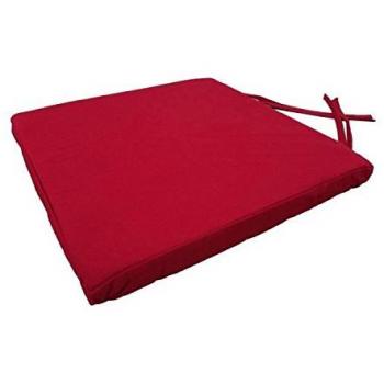 Galette de chaise carrée 40x40x4 cm Rouge