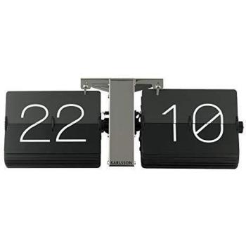 Karlsson Wanduhr Flap No Case KA5601BK schwarz