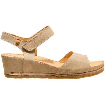 Sandalias de cuña para mujer El Naturalista N5851 en color Piedra