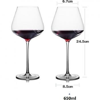 2Pcs Lead-Free Burgundy Wine Tasting Cups