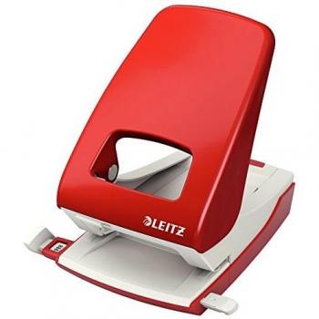 Locher New NeXXt rot, Stanzleistung: 40 Blatt, mit Anschlagschiene