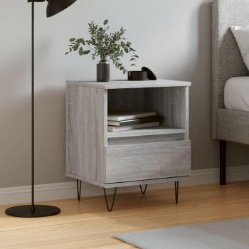 VidaXL Grey Sonoma Bedside Cabinet 40x35x50 cm Engineered Wood