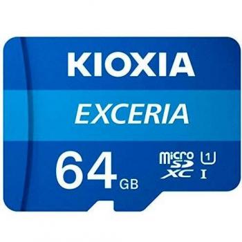 Kioxia Exceria (microSDXC, 64 GB, U1, UHS-I), Speicherkarte, Blau