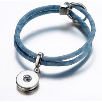 Pulsera DIY de Cuero Snap 18 mm, 20 cm, Estilo Multicolor