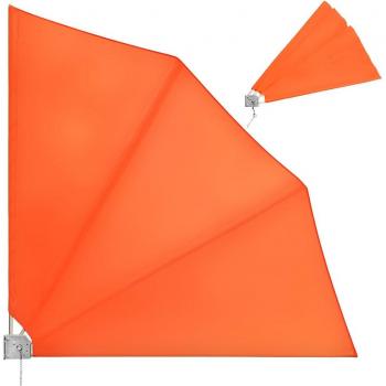 Deuba 2x Balcony Privacy Screen Sun Shade Protection Collapsible Orange