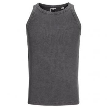 Ripp‑Gewebe Tanktop „Concrete“ – M, anthrazit