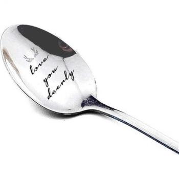 Xmas Metal Spoons for Holiday Table Decor