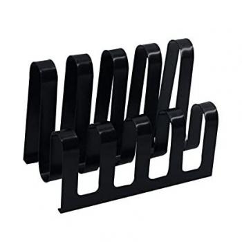 Portariviste Metallo Nero 4 Posti Design Elegante Cm31x19h22
