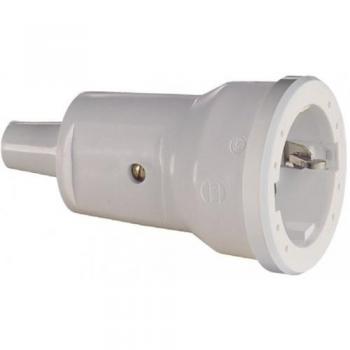 Contrastekker Randaarde PVC Wit