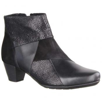 Gabor Comfort 72825-67 Damenschuhe modische Stiefelette, Schwarz, Leder