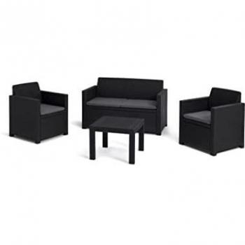 Mobili da Giardino Lounge Set Alabama in Grafite