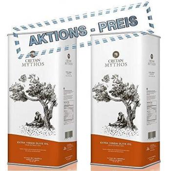 CRETAN MYTHOS 03018 – Chania‑Kreta Extra Natives Olivenöl, 2 × 5 L Dosen (gesamt 10 L)