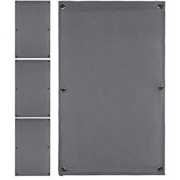4 Pezzi di Tenda Oscurante con Ventose, 60 x 100 cm, Grigio