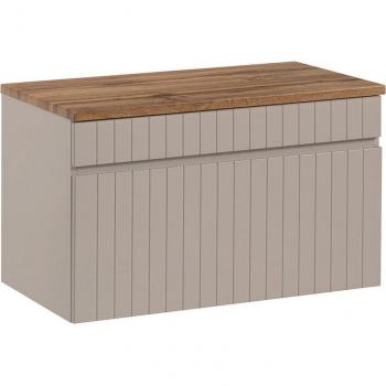 Meuble sous-vasque moderne beige 80cm
