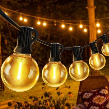 Lampada per giardino impermeabile 15m con 50 lampadine e 4 di ricambio