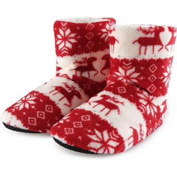 Non-slip Winter Slippers with Elk Design