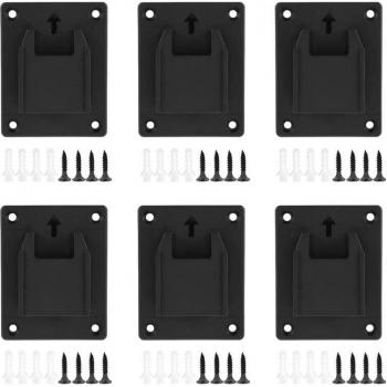 6-Pack Tool Holders with 24 Screws for Dewalt 20V Drill Mount for Milwaukee M18 Tools