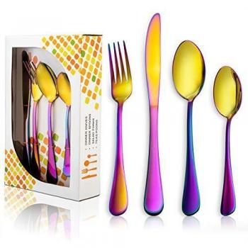 ColorBurst Knife & Fork Set – 24 Pieces, Dishwasher Safe