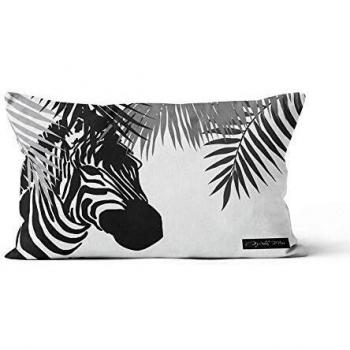 Tapisserie de Coussin Safari 32x50 cm – Zèbre Ocre