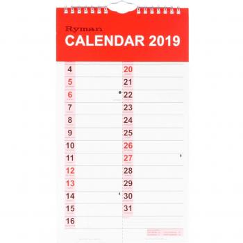 Tablet Calendar by Ryman – 2019 Red & Black Edition