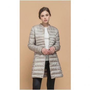 Abrigo portátil de invierno para mujer con plumón de pato