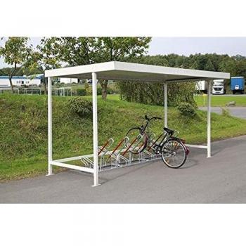Overkapping voor rokers: 2510 x 3180 x 2165 mm, EVG-muren, trapeziumdakplaat