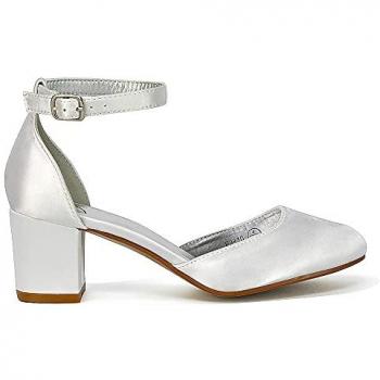 Chunky Strappy High Heels – Billie‑May White Edition