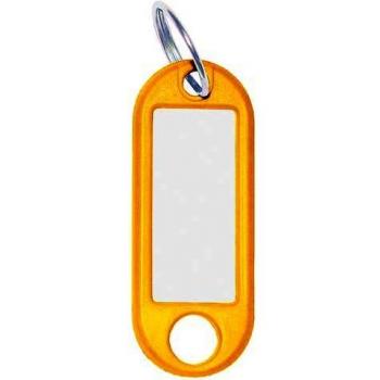 Porte-clés jaune avec anneau Ø 18 mm, 10 unités