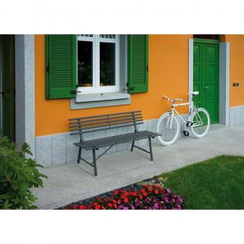 Mobili per Esterno BEF24G MOBILI in Ferro Panca Gallipoli 3 posti Grigio