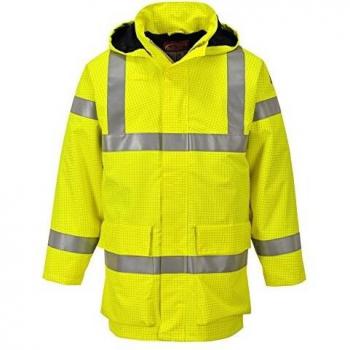 Portwest S774YERS Bizflame Rain Hi-Vis Multi Lite Jacket, Regular, Size: Small, Yellow