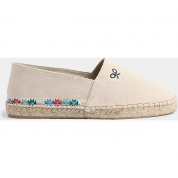 Alpargatas de hombre de color beige claro y detalle de cinta étnica (Silbon)