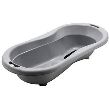 Rotho Babydesign TOP Xtra Badewanne für 2 Kinder, Stone Grey