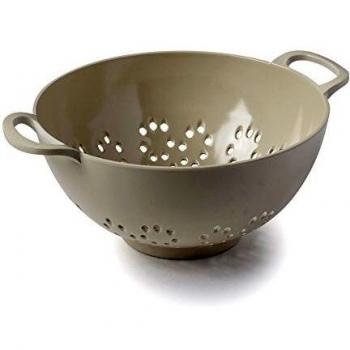 Compact Cream Melamine Colander, 19.5 x 15 x 7.5 cm
