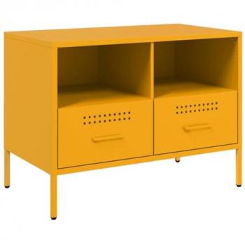 Chic Mustard Yellow TV Unit 68x39x50.5 cm Steel